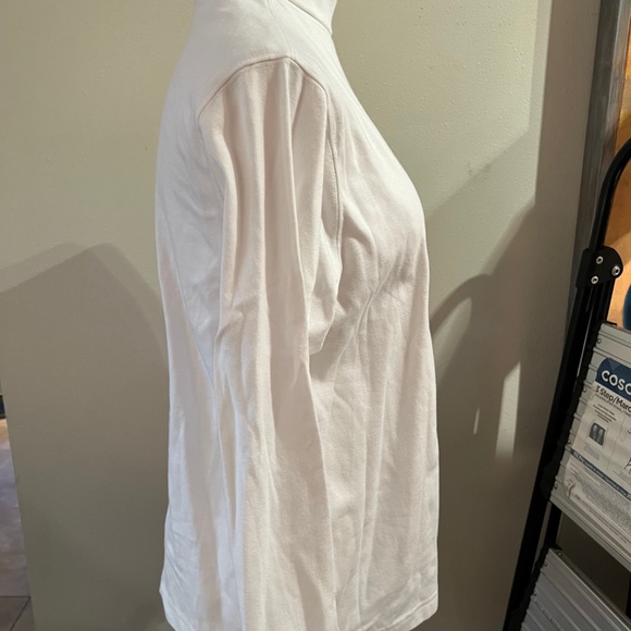 2 Lands End Ladies White Cotton Pima Lisle Turtlenecks,  Medium, Regular, NWT - Picture 4 of 12